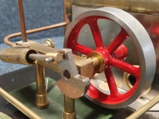 Steamco Steam engine piston and flywheel