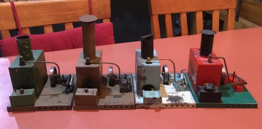 Line up of Cranko horizontal steam engines